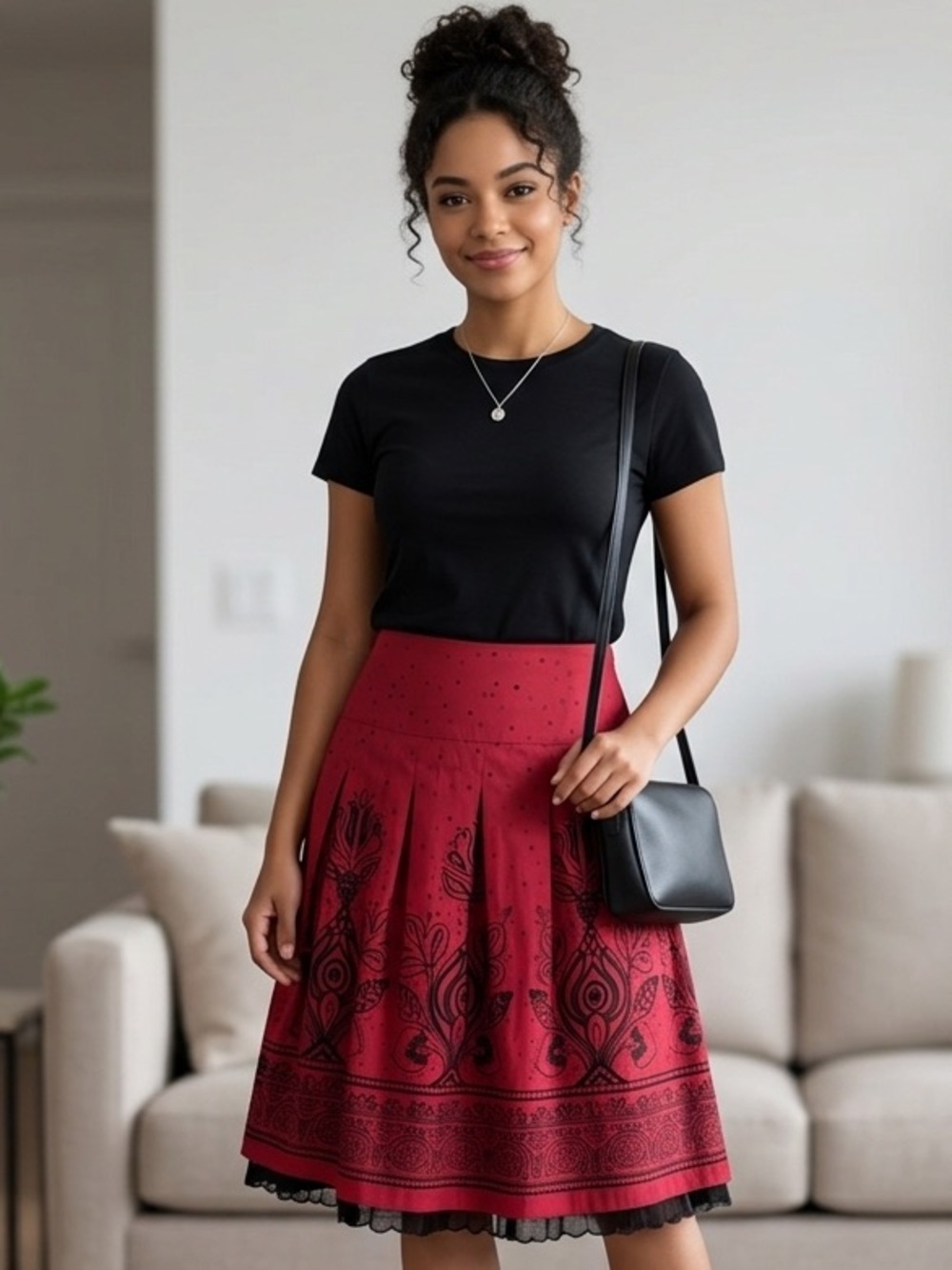 Apt 9 Women’s Velvet Burnout Fairy Grunge Whimsigoth Skirt Size 6 Dark Romantic